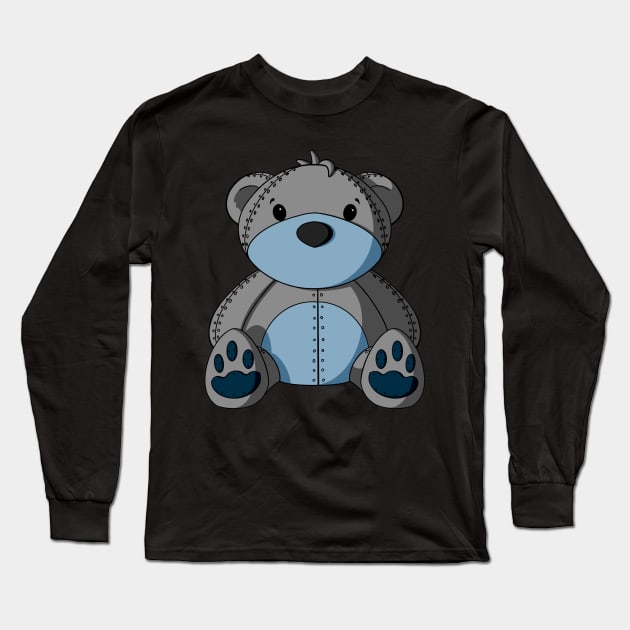 Basic Robot Teddy Bear Long Sleeve T-Shirt by Alisha Ober Designs